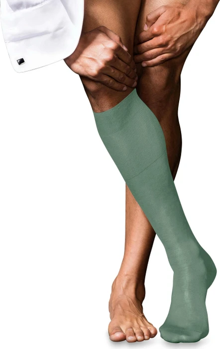 Falke No. 9 Pure Fil d'Écosse Socken sage (Herren)