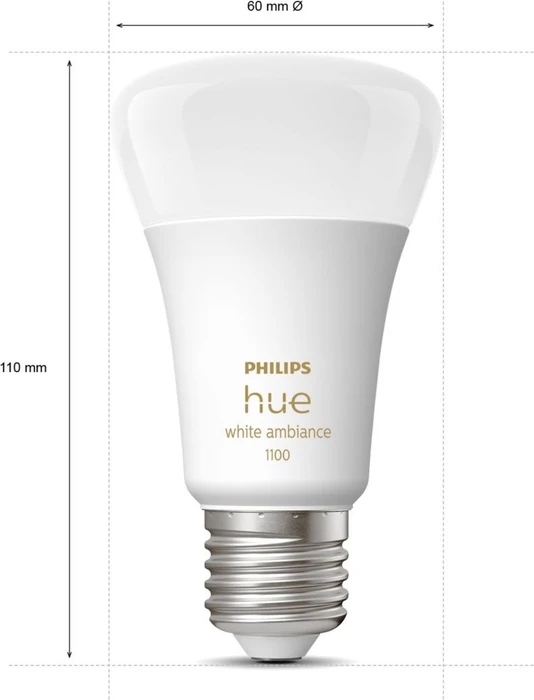 Philips Hue White Ambiance 1100 E27 8W Starter-Kit