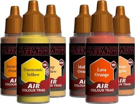 Army Painter Warpaints Air Triad Orange + Yellow Farbset, 6-tlg.