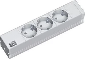 Bachmann 10" IT PDU Basic, 1HE, 3-fach, 250V, grau, 2m