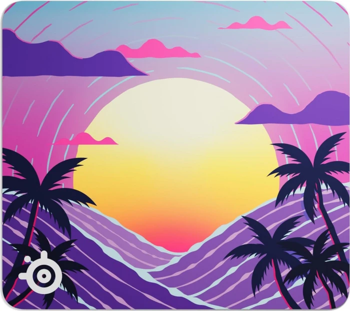 SteelSeries QcK Large Neon Sunset Limited Edition, 450x400mm, Motiv mehrfarbig