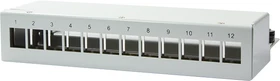 LogiLink Stahlgehäuse für RJ-45 Keystone Module, 12-Port, grau
