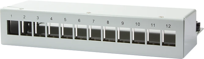 LogiLink Stahlgehäuse für RJ-45 Keystone Module, 12-Port, grau