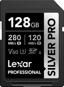 Lexar Professional SILVER PRO R280/W120 128GB, UHS-II U3, Class 10