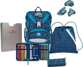 DerDieDas ErgoFlex Blue Speed Schultaschen-Set, 5-tlg.