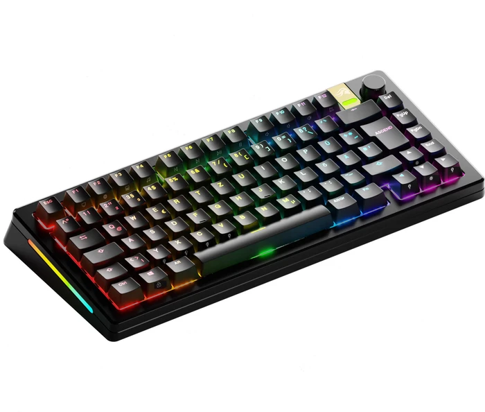 Glorious GMMK 3 Pro HE Wireless 75% Pre-built Gaming Keyboard, schwarz, LEDs RGB, Glorious Fox HE, USB/Bluetooth, DE