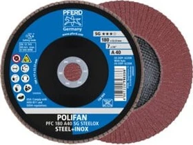 Pferd PFC 180 A 40 SG STEELOX POLIFAN Fächerschleifscheibe K40, 180x22.23mm, 10 Stück