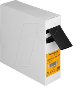 DeLOCK Schrumpfschlauch Box, mit Innenkleber, Schrumpfungsrate 3:1, 25.4mm, 5m, schwarz