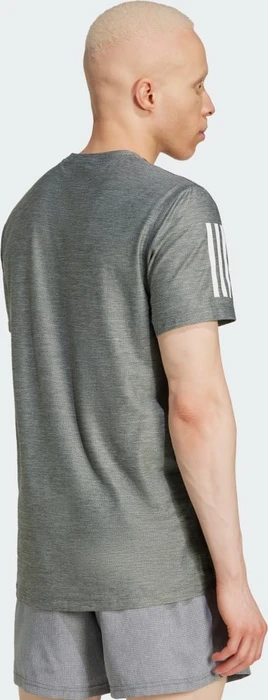 adidas Own the Run Laufshirt kurzarm grey six/white melange (Herren)
