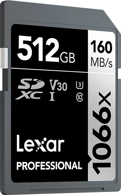 Lexar Professional 1066x Silver Series R160/W120 512GB, UHS-I U3, Class 10