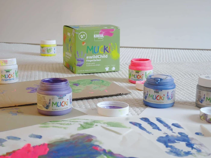 Kreul Mucki #wildChild Fingerfarbe, 8 Farben, 150ml