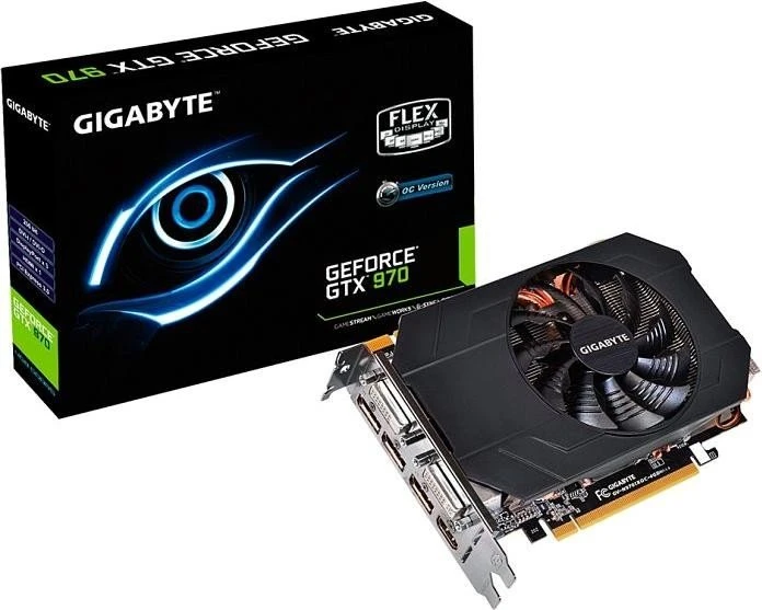 GIGABYTE GeForce GTX 970 Mini OC, 4GB GDDR5, 2x DVI, HDMI, 3x DP