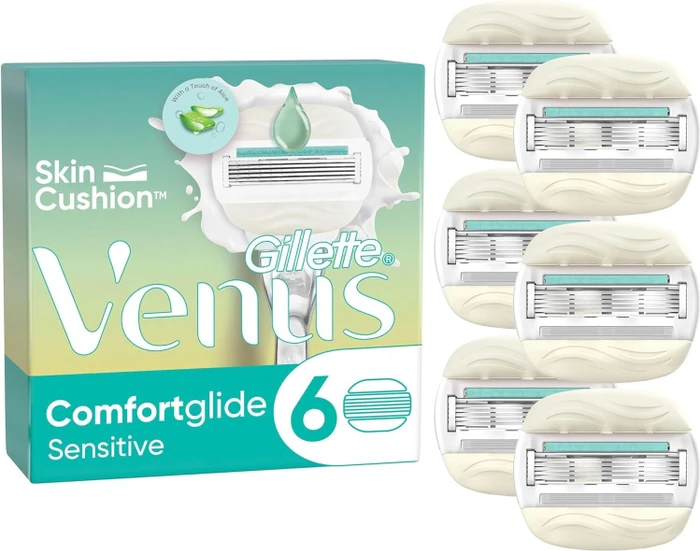 Gillette Venus Comfortglide Sensitive Rasierklinge, 6 Stück