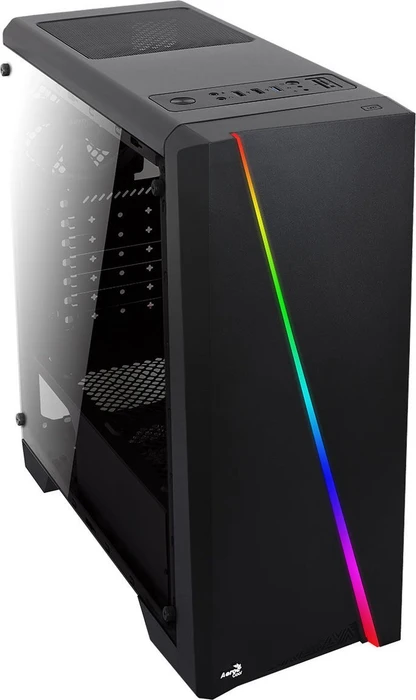 AeroCool Cylon, schwarz, Glasfenster