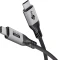 goobay USB-C Kabel, USB4 Version 2.0, 80Gb/s, 16K60Hz, 240W PD EPR, USB-C Stecker auf USB-C Stecker, schwarz/grau, 1.5m Vorschaubild