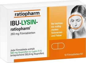 IBU-Lysin-ratiopharm 293mg Filmtabletten, 10 Stück