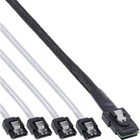 InLine mini SAS x4 [SFF-8087] auf 4x SATA Kabel, 1m