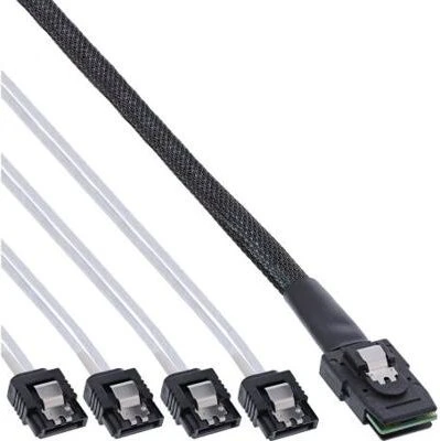 InLine mini SAS x4 [SFF-8087] auf 4x SATA Kabel, 1m