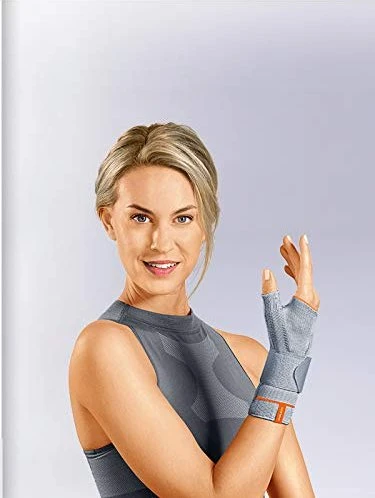 Sporlastic Manudyn Pollex Handgelenkbandage links Größe M platinum, 1 Stück