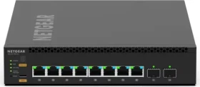 Netgear AVoIP M4350 Desktop 2.5G Managed Switch, 8x RJ-45, 2x SFP28, 119W PoE++ (M4350-8M2V / MSM4310 -100)