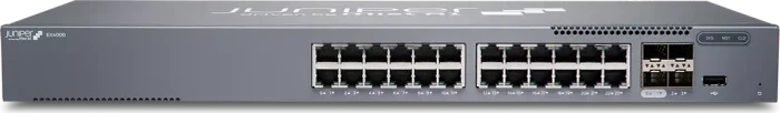 Juniper EX4000 Rackmount Gigabit Managed Switch, 24x RJ-45, 4x SFP+, Front to Back Airflow