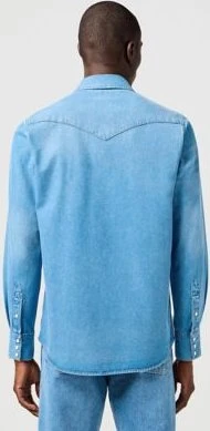 Wrangler Regular Western Hemd langarm mid light wash (Herren)