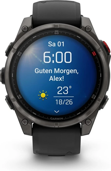 Garmin Fenix 8 Pro 47mm AMOLED carbon grey dlc titanium/black-pebble grey silicone