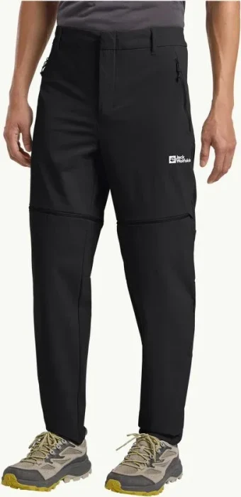 Jack Wolfskin Hikeout Zip-Off Hose lang schwarz (Herren)