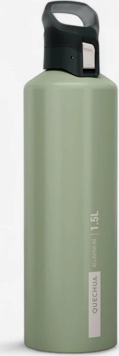 Quechua Schnellverschluss Trinkflasche 1.5l khaki