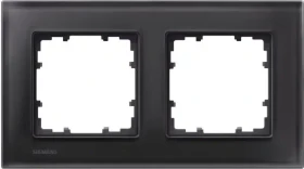 Siemens DELTA miro Glas Rahmen 2-Fach, schwarz