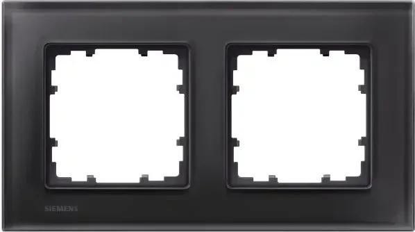 Siemens DELTA miro Glas Rahmen 2-Fach, schwarz