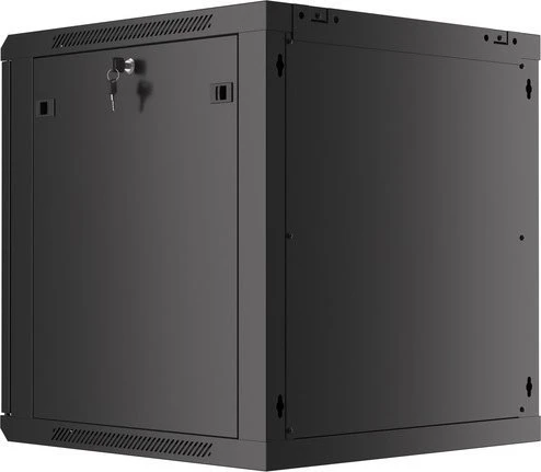 Lanberg 19" Wandschrank 15HE, hängend, Flat Pack, Glastür, IP20, RAL 9004, 600mm tief