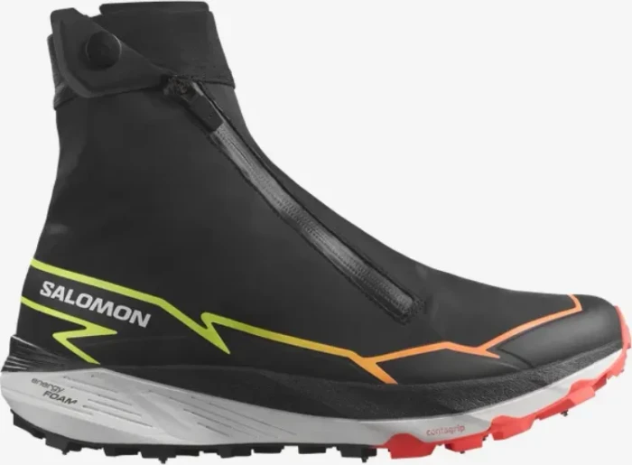 Salomon Winter Cross Spike black/fiery coral/safety yellow