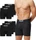 Snocks Lange 6er Boxer Briefs schwarz (Herren) (LV00NB4286-UB1)