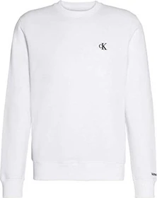 Calvin Klein Fleece Baumwoll-Mix Sweatshirt bright white (Herren)