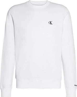 Calvin Klein Fleece Baumwoll-Mix Sweatshirt bright white (Herren)