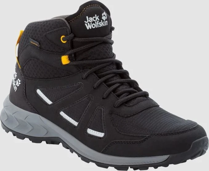 Jack Wolfskin Woodland 2 Texapore Mid black/burly yellow xt (Herren)