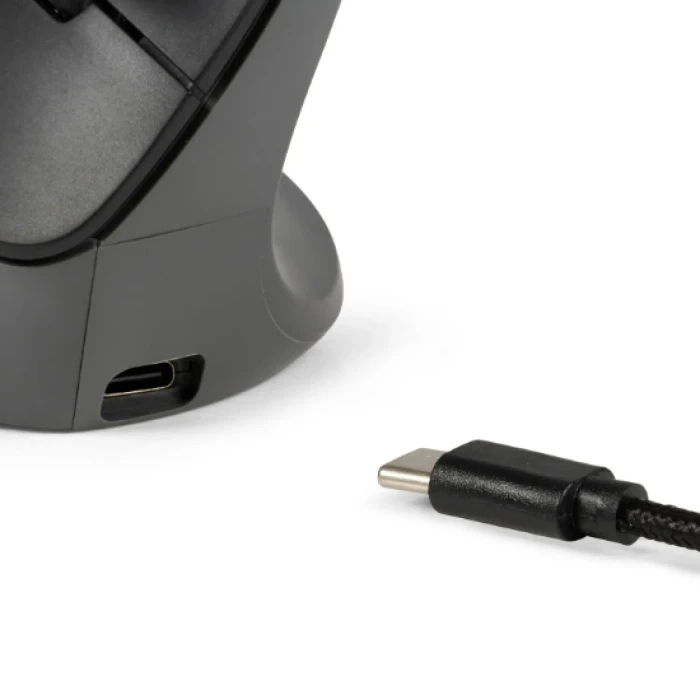 BakkerElkhuizen PRF Pro 3-Mode Vertical Mouse, Linkshänder, grau/schwarz, USB/Bluetooth