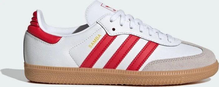 adidas Samba OG cloud white/better scarlet/gum (Junior)