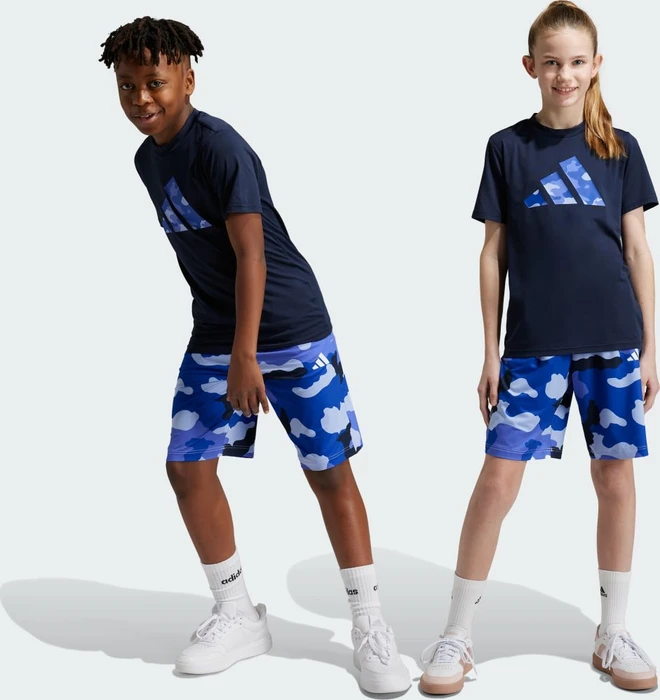 adidas Train Essentials Seasonal Print Shorts blue spark (Junior)