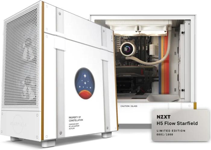 NZXT H5 Flow Starfield, weiß, Glasfenster