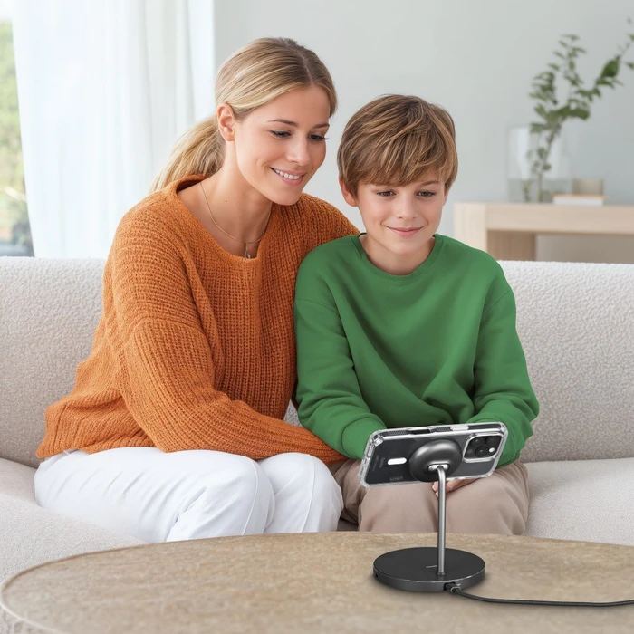 Hama Wireless Charger Qi2 15 W kabelloses Smartphone-Ladepad schwarz