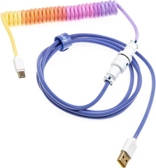 Ducky Premicord Spiralkabel USB-C auf USB-A, 1.8m