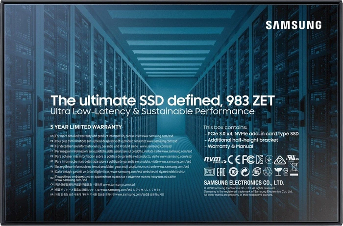 Samsung SSD 983 ZET 480GB, Add-In Card / PCIe 3.0 x4