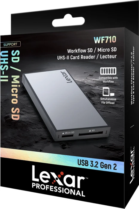 Lexar Professional Workflow SD/microSD UHS-II Card Reader (WF710), USB-C 3.1 [Buchse]