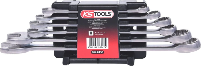 KS Tools Ring-Maulschlüssel Schraubenschlüsselsatz, 6-tlg.
