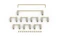 Glorious GSV2 Premium Keyboard Stabilizers Stabilisator-Set, gold/transparent Vorschaubild