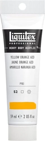 Liquitex Professional Heavy Body Acrylic yellow orange azo, 59ml