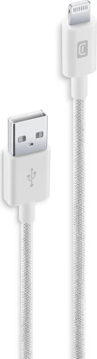 Cellularline Braided Cable USB-A/Lightning 1.5m weiß