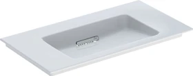 Geberit ONE Möbelwaschtisch Abgang horizontal 90cm, ohne Hahnloch, weiß/KeraTect